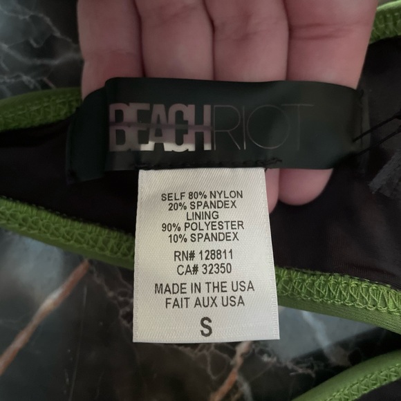 Free People Green Bandeau Bikini Top Size S L Lex Basic Swimsuit Surfer Boho - Picture 8 of 11